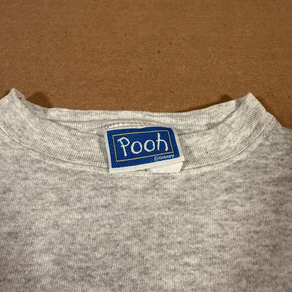 Vintage Winnie the Pooh Gray Embroidered Crewneck Sweatshirt Made in USA Large - Picture 5 of 7